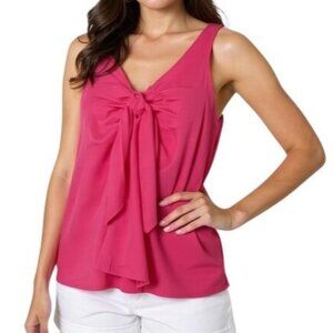 J. Crew Tie Front Tank Top S/M Azalea Pink NWT